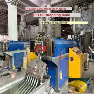 China PP strapping production equipment 5-19 mmPP Strap Band Extrusion Line Plastic Strap Making Machine With PLC Control on sale