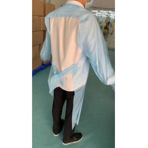 Buy cheap Waterproof Single PE Coating Cheap Price Civil used Isolation Gowns from wholesalers