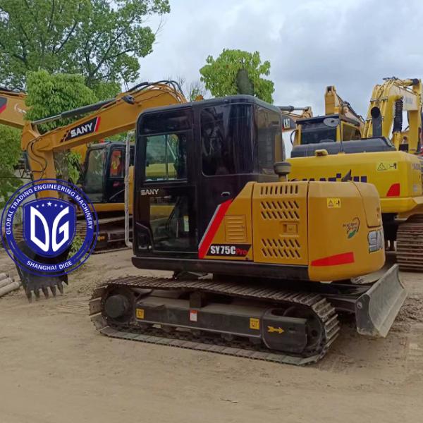 Used Sany SY75C 7.5Ton Small Excavator In Good Condition And Ready For Sale