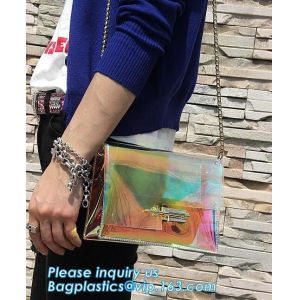 Buy cheap Beach Clear PVC Shoulder Bag DIY Transparent Clutch Tote Bag, candy jelly bag transparent clear pvc handbag shoulder cro from wholesalers