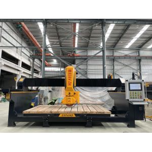 Buy cheap 4 Axis CNC Bridge Saw Stone Cutting Machine with 3200x2000mm Worktable and 15kw Motor Power for Granite Marble Quartz Processing from wholesalers