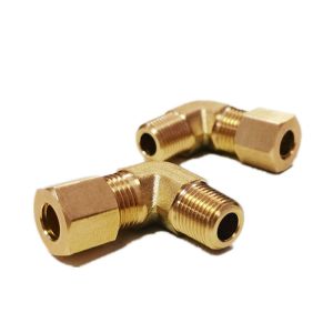 Buy cheap 1/4 NPT Brass Compression Union 90 Degree Elbow Fitting from wholesalers