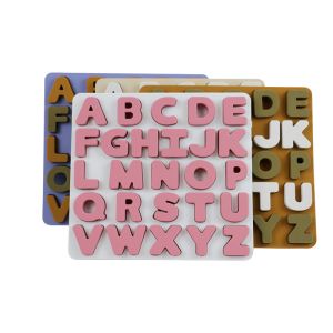 Buy cheap Food Grade Kids Silicone Puzzle With Letters Alphabet Shape from wholesalers