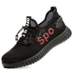 Buy cheap Shengjie Men'S Breathable Flyknit Large Mesh Rubber Sole Fashion Safety Shoes from wholesalers
