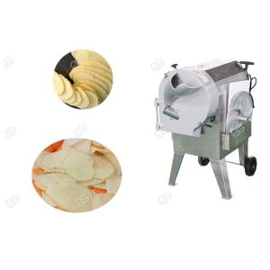 Corrugated Cucumber And Potato Slicer Machine Crinkle Chips Easy Change Blade