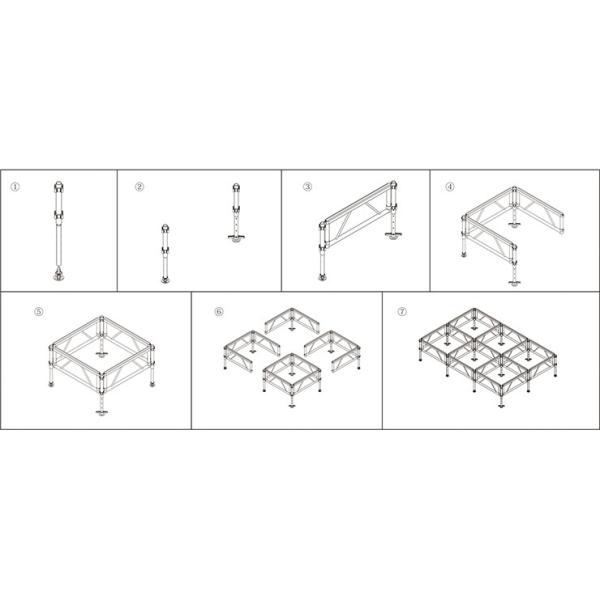 Heavy Duty Acrylic Stage Platform Transparent Plexiglass Fit Swimming Pool