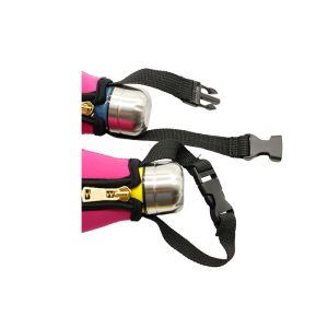 Insulated Neoprene Bottle Holder With Gold Metal Zipper / Durable Buckle