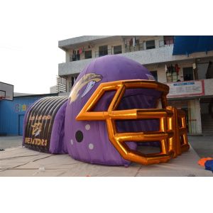 Portable Inflatable football helmet entrance tunnel, football tunnel