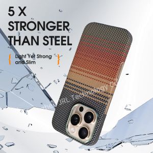 Buy cheap Customized Sunset Pattern Super Thin Aramid Carbon Fiber Mobile Cover for iPhone 17 Pro from wholesalers