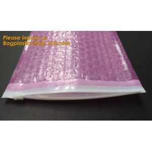 wholesale metallic glossy holographic cosmetic packing Zip lockkk bubble pouch