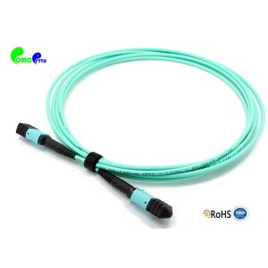 Buy cheap MPO Trunk Cable OM3 3.0mm 5M 50 / 125μm 24F Senko MPO Female To MPO Female LSZH Cable Aqua from wholesalers