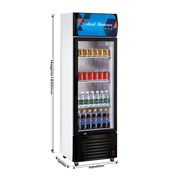 Quality Stainless Steel Beverage Display Cooler 210L Capacity Restaurant Cooling Equipment for sale