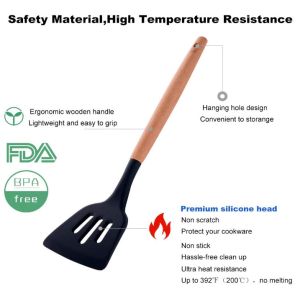 Buy cheap Black Silicone Kitchen Utensil Sets scratchless Hasslefree Ergonomic from wholesalers