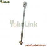 Buy cheap OEM Forged HDG ANSI Thimble strand Anchor Rods for guying utility poles from wholesalers