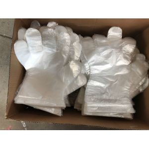 Buy cheap Embossed Disposable Plastic Gloves For Medical Checking / Food Handling from wholesalers