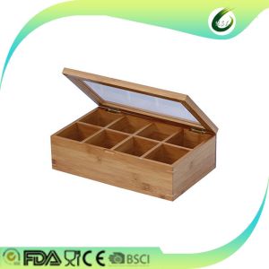 Buy cheap High quality small bamboo tea packaging box with glass lids from wholesalers
