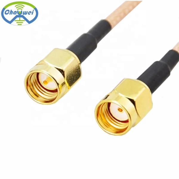 Quality RG316 RG178 RF Cable Assemblies SMA Male To RP SMA Male RF Pigtail Cable for sale