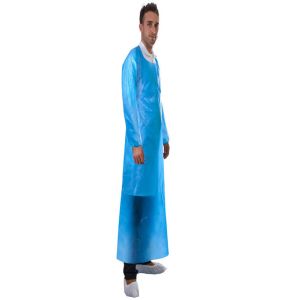 Buy cheap Water / Dust Repellent Disposable Plastic Aprons Unisex With Long Sleeves product