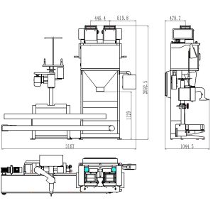 Manual Automatic Rice Packing Machine DCS-50FB3+ Ewinall