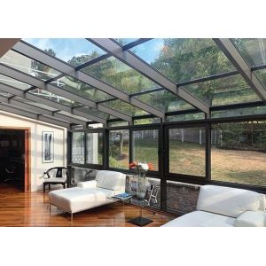 Buy cheap Tempered Glass Roof Sunroom PVDF 150x150mm Customized Color Glass Covered Sunroom from wholesalers