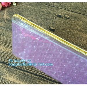 Buy cheap Air Bubble Bag with Slider Zipper, Pink Bubble Bag, Custom Printed Slider Zip lockkk Bubble Bag, Anti Shock Plastic PE Mate from wholesalers