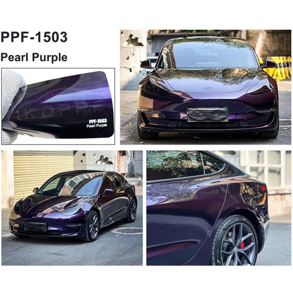 Pearl Purple Dry Installation Color Paint Protection Film Self Adhesive PPF Wrap