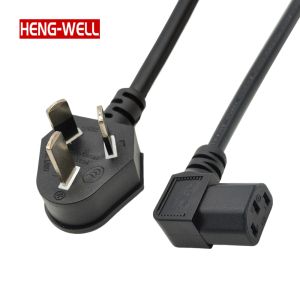 Buy cheap HENG-WELL Right Angle IEC320 C13 Extension Plug Cable 3-Pin Power Cord with CCC Certificate for Computer Use from wholesalers