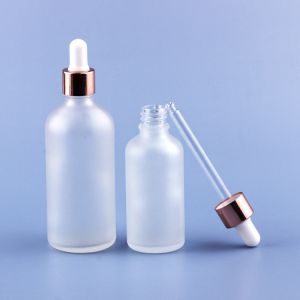 Rose Gold Frosted Eye Dropper Bottles 3ml 5ml 10ml 15ml