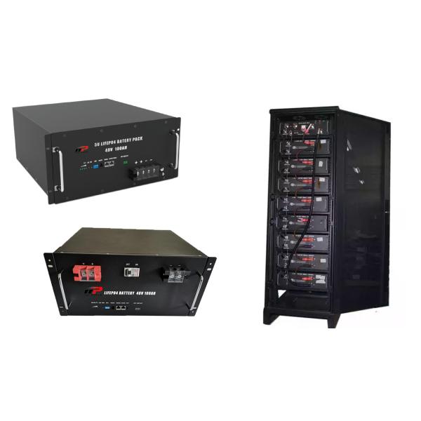 5U 48V 5120wh Rechargeable 100AH LiFePo4 Lithium Ion Battery