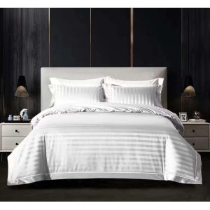 Buy cheap Multifunctional 100% Polyester Satin Stripe Pattern Bedding Set for Home or Hotel from wholesalers