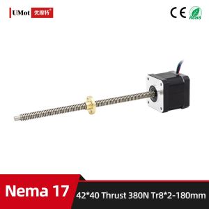 Buy cheap 2-Phase Nema 17 Linear Stepper Motor with 1A/1A/1.68A/1.5A Current and Customized Screw from wholesalers