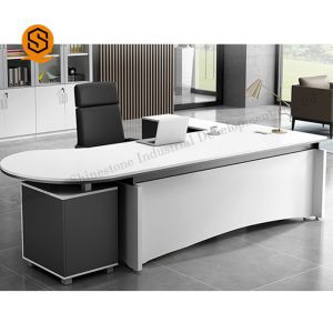 Buy cheap Artificial Stone Office Boss Table No Bubbles With Seamless Joint from wholesalers