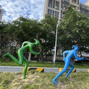 Buy cheap Large Running Man Outdoor Garden Sculptures Abstract Decorative For Urban from wholesalers