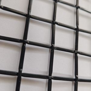 Lattice Decorative Woven Wire Mesh Stainless Steel Matte Black Color Metal For