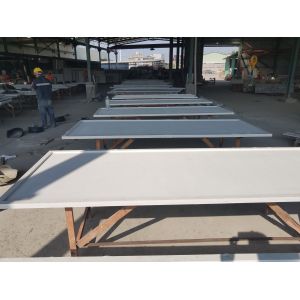 Engineering Solid Stone Countertops 93% Quartz Sand Polished Glossy Surface