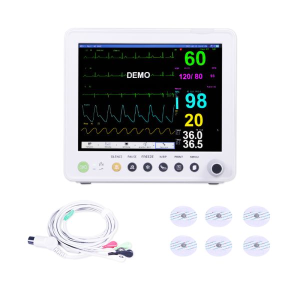 Buy cheap Portable 5 Parameter Patient Monitor with 16 Languages and 1 Year Warranty for Hospital ICU Emergency from wholesalers