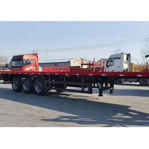 Buy cheap Container Flatbed Semi Trailer Truck 3 Axle 20FT 40FT 60FT 50FT from wholesalers