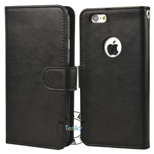 Buy cheap smartphone leather case flip cover for iPhone 6 with wrist strap product