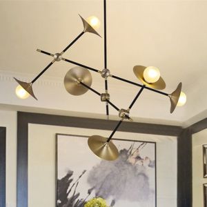 Buy cheap Modern Nordic Pendant lamp Gold Trumpet Lamp Vintage Retro Horn delightfull sputnik chandelier（WH-MI-212) from wholesalers