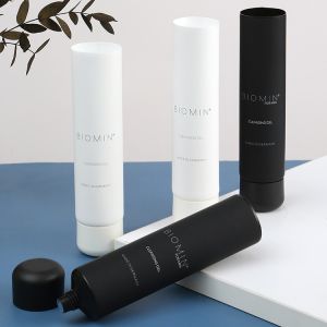 Empty White or Black Matte Soft Touch Plastic Tube Face Wash Cream Soft Tubes