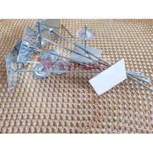 50mm Tape Base Rock Wool Fastener Adhesive Insulation Metal Self Stick Pins