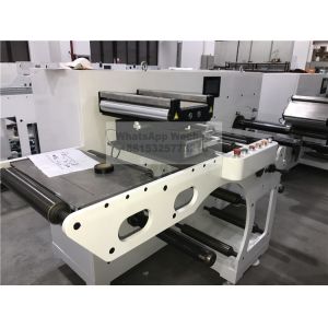 Buy cheap Semi Rotary Die Cutting And Flexo Printing Machine With Slitting Sheeting Turret Rewinder Machine from wholesalers