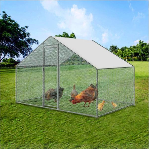 Chicken Run Kennel 2m x 3m Walk In Chicken Cage Coop For Rabbit Hen Cage Pen with PE cover