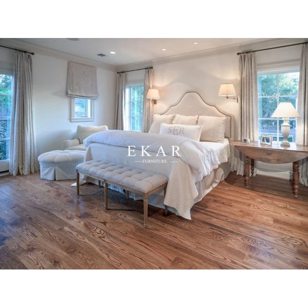 Quality Latest Simple Design Home Furniture Upholstered Wooden Bed for sale