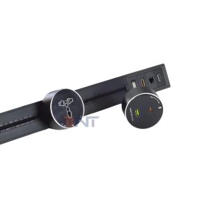 Buy cheap Convenient Wall-Mounted Multi-Outlet Power Rail Track Socket New Removable Aluminum Alloy Socket WIth Weak Current Interface from wholesalers