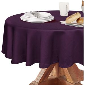 Oil Proof Heavyweight Plastic Tablecloths Round Shape With Minimal Transparency