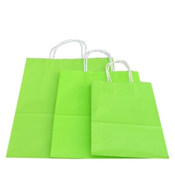 Recycled Paper Shopping Bags With Handles Customized Logo Printing