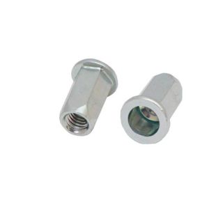 Buy cheap M5 M6 Class 4.8 8.8 Galvanized Carbon Steel Blue Zinc Hex Hexagon Flat Head Blind Rivet Nut from wholesalers