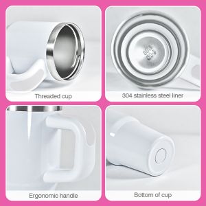 Buy cheap Stainless Steel Insulated 14oz Sublimation Handle Car Cup Portable Sublimation Travel Mug With Straw from wholesalers