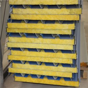 Buy cheap 2017 new design sandwich panel prefabricated house 50mm glass wool roof tile from wholesalers